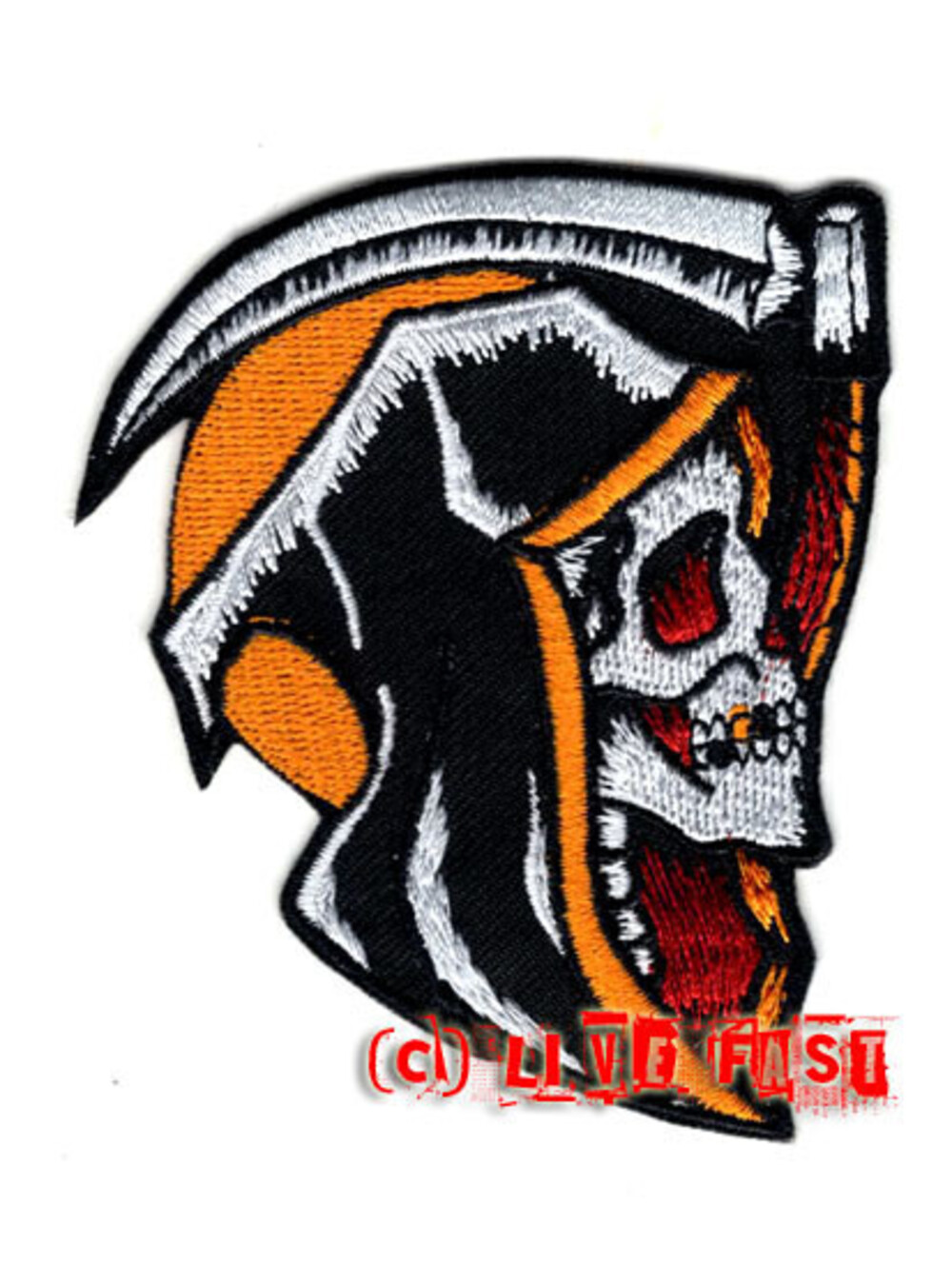 GRIM REAPER SKULL PATCH motorcycle biker patches jacket vest vintage